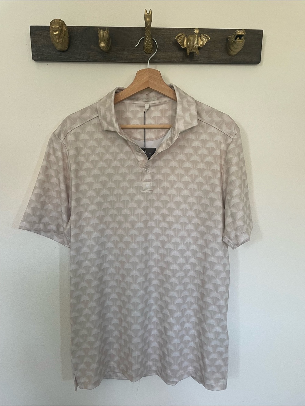 Bad Birdie Men's Beige Core Polo